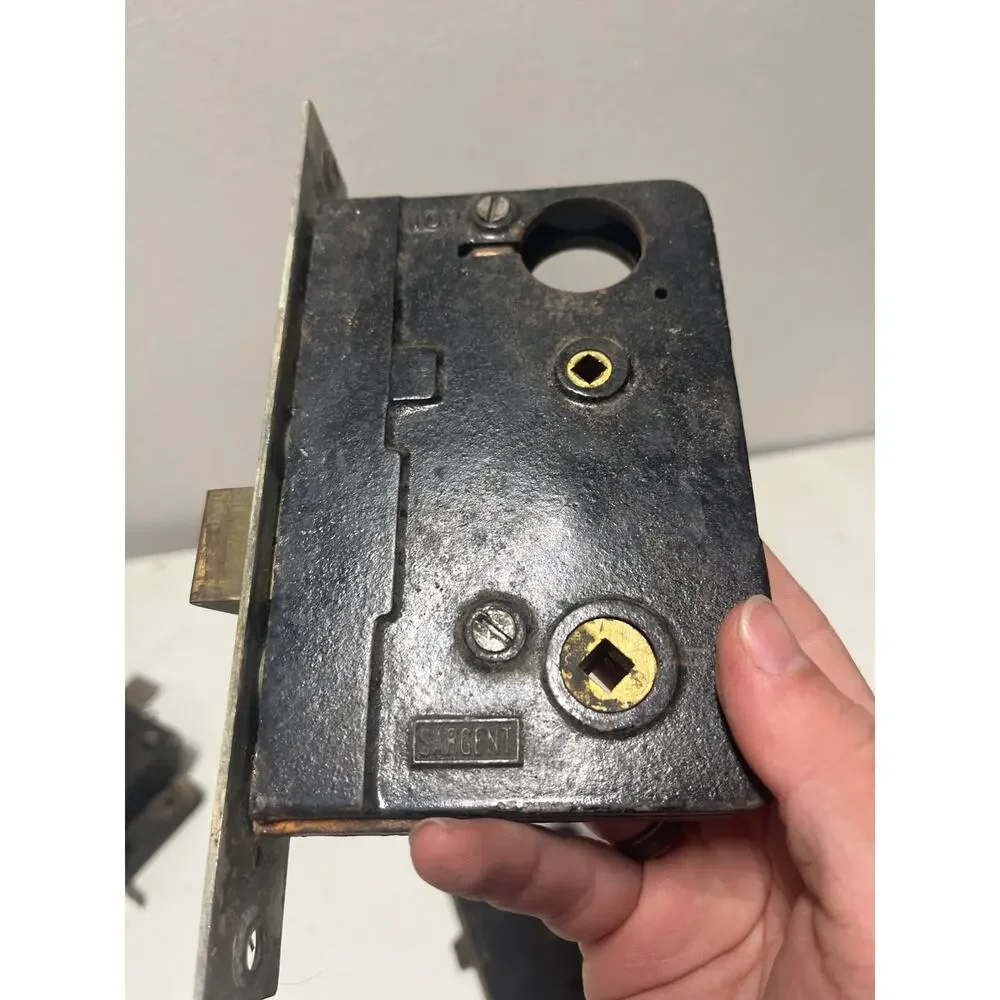 Antique Vintage Mortise Locks, Yale, Sargent, Barrows, no keys - Lot of  4